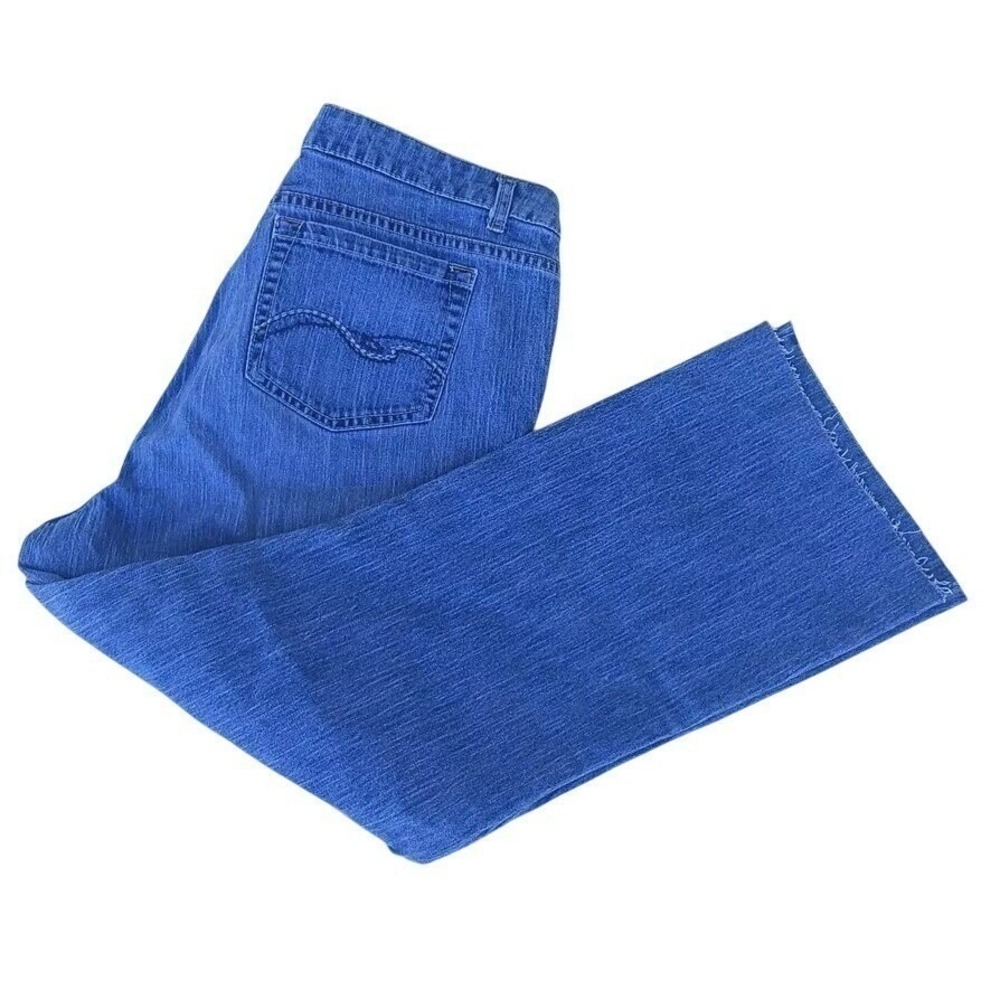 St. John's Bay Women's 18W Short Bootcut Jeans Raw Hem Altered Inseam 35x26‎